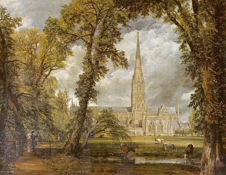 John Constable Die Kathedrale von Salisbury vom Garten des Bischofs aus gesehen oil painting image